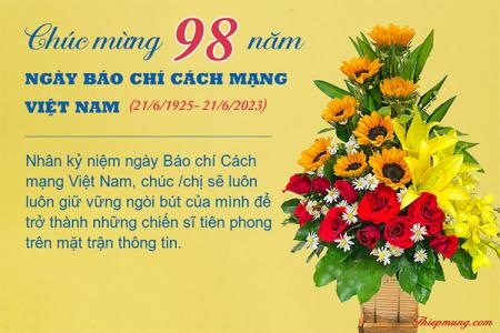 Thiệp chúc mừng 21/6 chúc mừng 98 năm ngày Báo chí cách mạng VN