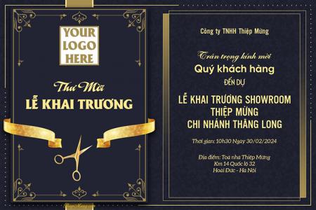 Tạo mẫu thư mời khai trương sang trọng và chuyên nghiệp