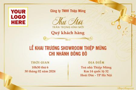 Tạo thư mời khai trương công ty, cửa hàng ấn tượng online