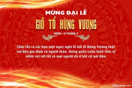 Tạo thiệp chúc mừng đại lễ Giỗ tổ Hùng Vương ý nghĩa