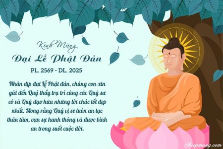 Tạo thiệp chúc mừng Đại lễ Phật đản Vesak 2025