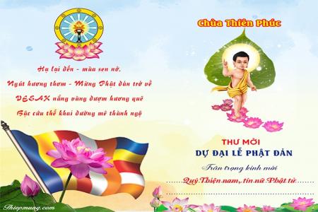 Thư mời tham dự đại lễ Phật Đản PL.2569 DL.2025