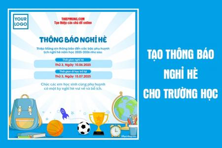 Mẫu thông báo nghỉ hè dành cho trường học và cơ sở giáo dục