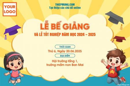 Tạo thông báo lễ bế giảng cho trường học và cơ sở giáo dục