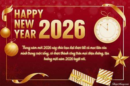 Tạo thiệp chúc mừng năm mới 2026