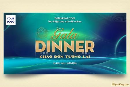 Backdrop Gala Dinner sang trọng với phong cách thiết kế hiện đại