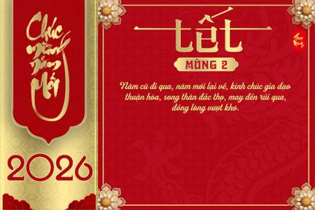 Thiệp chúc Mùng 2 Tết Bính Ngọ đẹp ý nghĩa