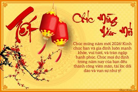 Thiệp chúc Tết - Thiệp chúc mừng năm mới 2026