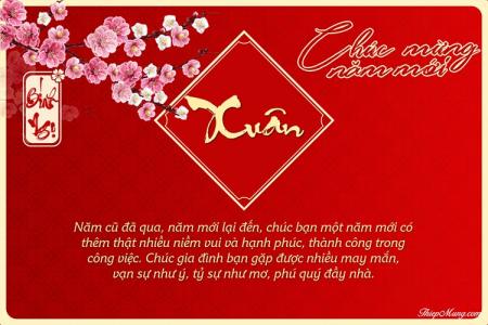 Tạo thiệp chúc mừng năm mới 2026 nền đỏ tuyệt đẹp