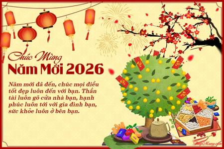 Thiệp chúc Tết - Năm mới 2026 cho bạn bè và người thân
