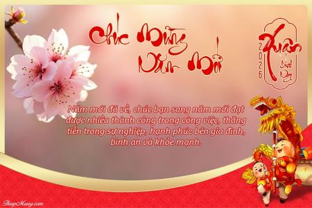 Viết lời chúc Tết 2026 lên thiệp online
