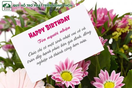 Thiêp chúc mừng sinh nhật Quỹ Hỗ trợ phát triển nông thôn