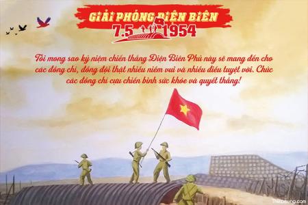 Hình ảnh thiệp đẹp kỷ niệm Ngày Giải phóng Điện Biên 1954 - 2026