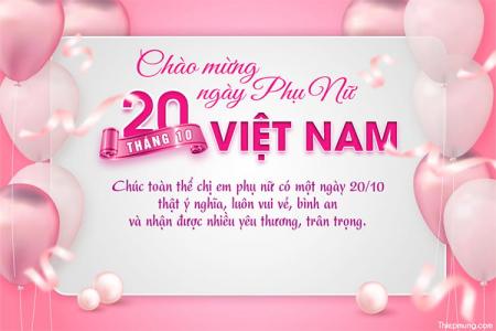 Tạo thiệp chúc mừng 20/10 trực tuyến
