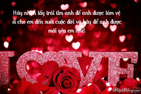 Thiệp tình yêu hoa hồng đỏ lãng mạn