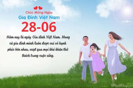 Thiệp đẹp chúc mừng ngày Gia đình Việt Nam 28-06