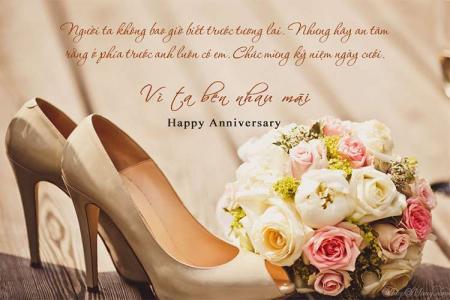 Gửi thiệp kỷ niệm ngày cưới đẹp lãng mạn cho vợ/ chồng của bạn