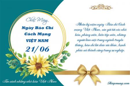 Làm thiệp chúc mừng ngày báo chí Việt Nam mới nhất 2022