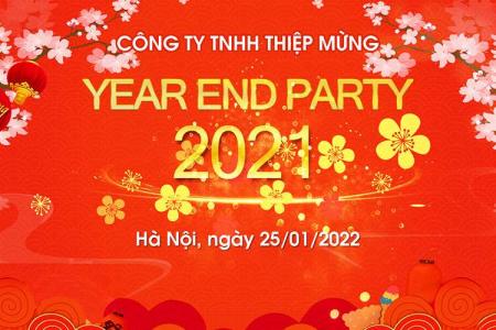Tạo backdrop Year End Party 2021 đẹp miễn phí