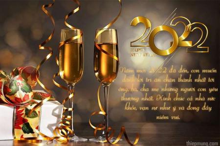 Thiệp giao thừa chúc mừng năm mới 2022