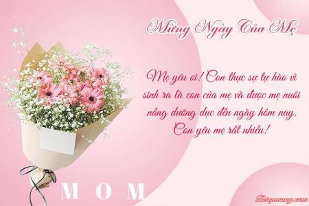 Mẫu thiệp chúc mừng Ngày của Mẹ, lời chúc trên thiệp cho mẹ ý nghĩa