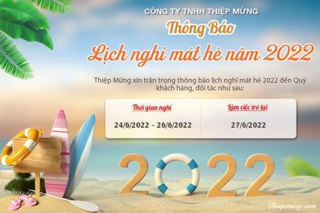 Tạo mẫu thông báo nghỉ mát hè 2022 đẹp nhất