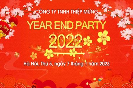 Tạo backdrop Year End Party 2022 đẹp miễn phí