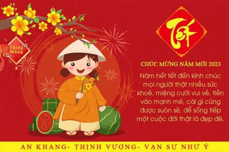 Mẫu thiệp chúc mừng năm mới Quý Mão 2023 đẹp và ý nghĩa