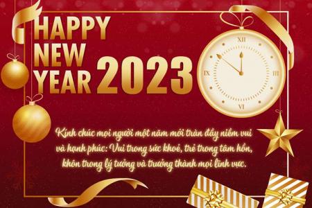 Tạo thiệp chúc mừng năm mới 2023