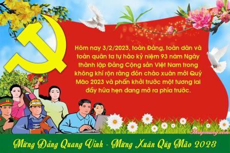 Mẫu thiệp mừng Đảng Quý Mão 2024: Năm 2024, Việt Nam đón mừng lễ kỷ niệm 93 năm ngày thành lập Đảng Cộng sản Việt Nam với bộ phận thiệp mừng Đảng Quý Mão sống động và dày đặc ý nghĩa. Với thiết kế đặc sắc cùng thông điệp chân thành, chiếc thiệp Đảng Quý Mão 2024 sẽ giữ lại cảm xúc tuyệt vời cho những người được nhận nó.