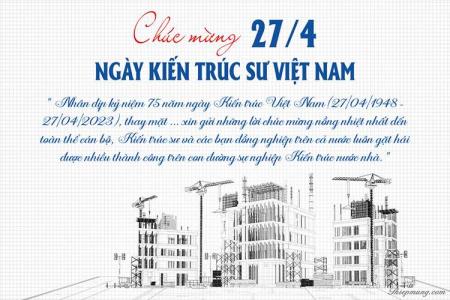 Tạo thiệp chúc mừng 27/4 - Ngày kiến trúc sư Việt Nam