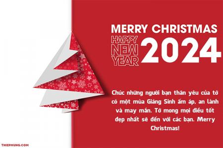 Thiệp chúc mừng giáng sinh và năm mới 2024