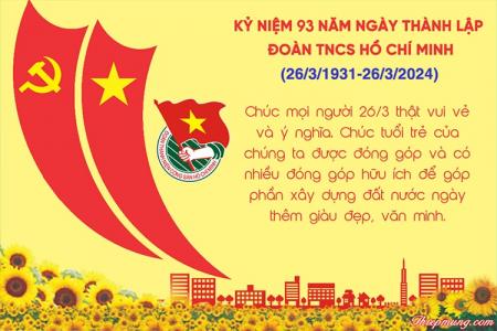 Chia sẻ thiệp chúc mừng ngày thành Đoàn TNCS Hồ Chí Minh 26/03