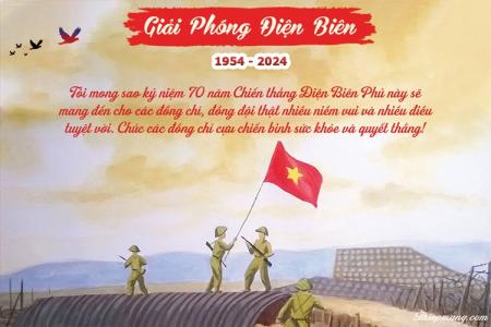 Hình ảnh thiệp đẹp kỷ niệm Ngày Giải phóng Điện Biên 1954 - 2024