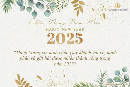 Tạo thiệp chúc mừng năm mới 2025 cho công ty, khách hàng