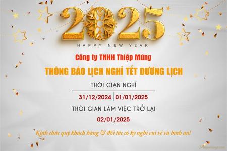 Tạo Thông báo nghỉ Tết Dương Lịch 2025 online