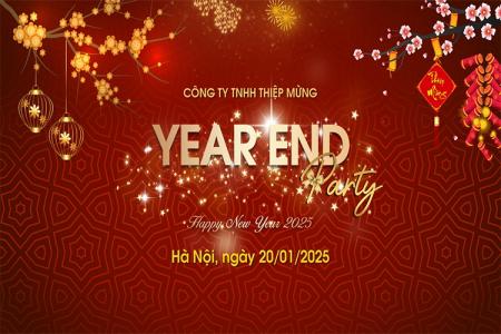 Mẫu Year End Party Backdrop đẹp lung linh tải miễn phí