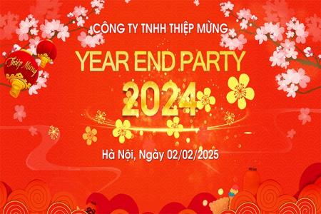 Tạo backdrop Year End Party 2024 đẹp miễn phí