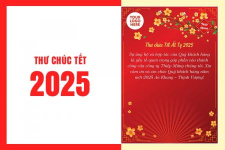 Tạo thư chúc Tết Ất Tỵ 2025 cho khach hàng