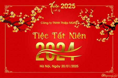 Tạo backdrop tiệc tất niên cuối năm 2024 đẹp ấn tượng