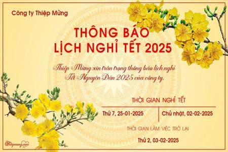 Tạo banner thông báo nghỉ Tết 2025 online miễn phí