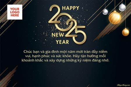 Tùy chỉnh hình ảnh chúc mừng năm mới 2025 với logo