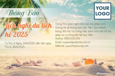 Mẫu thông báo nghỉ mát cho khách hàng