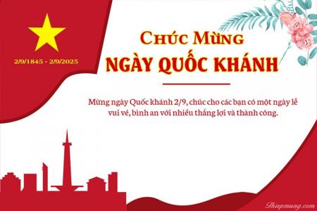 Thiệp chúc mừng ngày Quốc khánh 2/9 đẹp ý nghĩa nhất