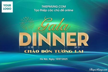 Backdrop Gala Dinner sang trọng với phong cách thiết kế hiện đại