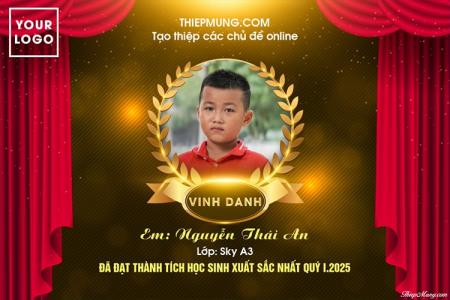 Mẫu khung nguyệt quế vinh danh học sinh xuất sắc