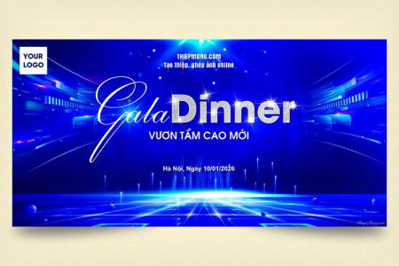 Tạo backdrop Gala Dinner trực tuyến hiện đại và sang trọng