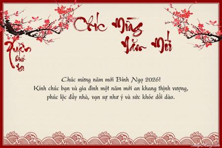 Tạo thiệp chúc Tết Bính Ngọ 2026 đẹp