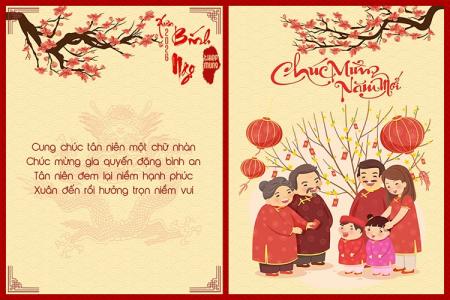 Tạo thiệp chúc Tết 2026 Bính Ngọ tặng gia đình, người thân