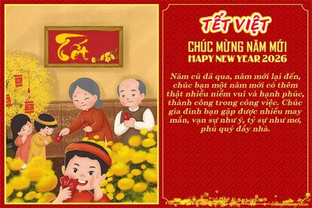 Tạo thiệp chúc Tết 2026 cho ông bà ý nghĩa nhất năm